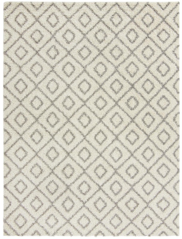 Brock · Diamond Shag Rug, ivory