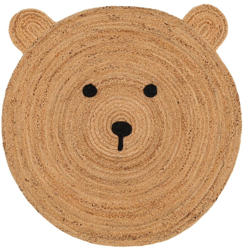 4' 1 x 4' 1 Godwin · Pictoral Braided Jute Rug, natural