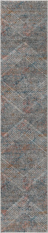 2' 7 x 13' Twining · Diamond rug, multi
