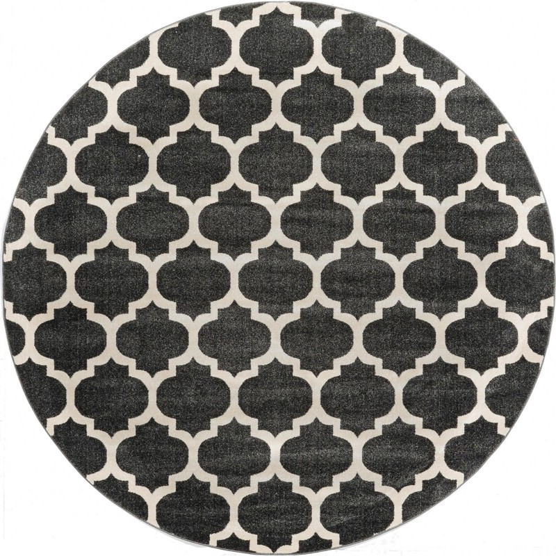 7' 10 x 7' 10 Arkwright · Trellis rug, fume