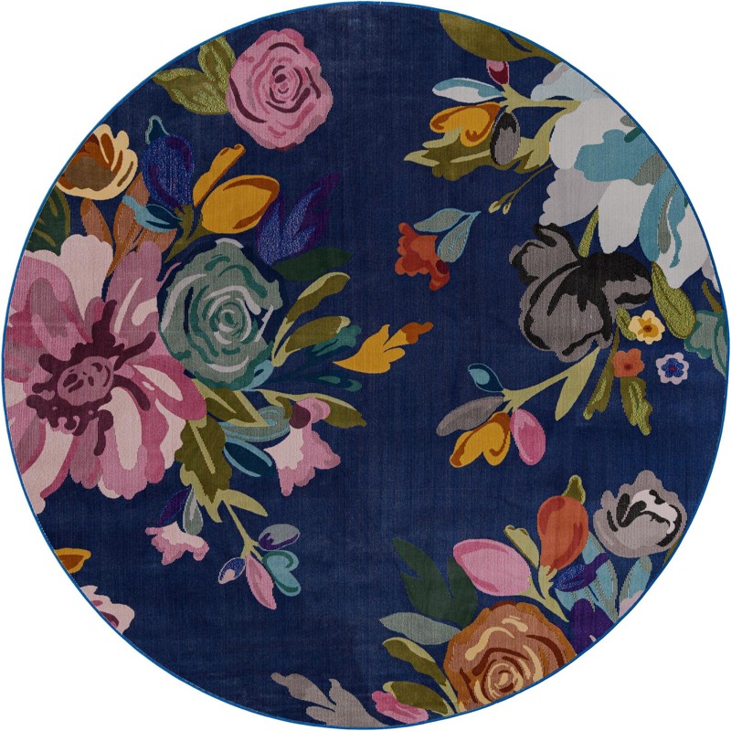 Hastings · Floral / botanical rug, blue