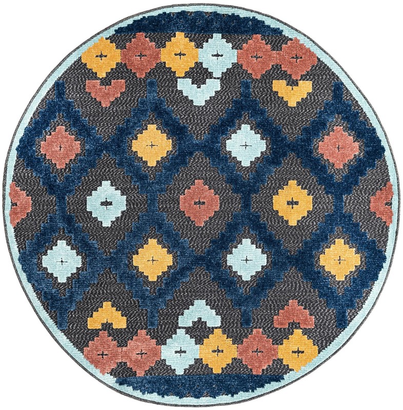 Beale · Geometric Outdoor Rug, charcoal