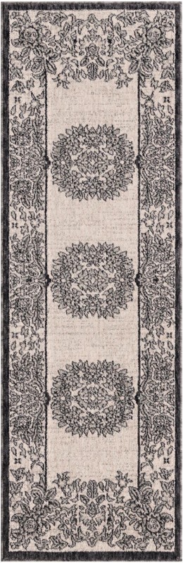 2' x 6' Sanborn · Border rug, ivory