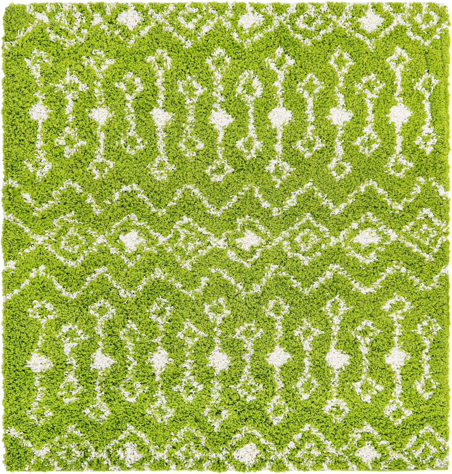 5' 3 x 5' 3 Bayley · Chevron Shag Rug, green