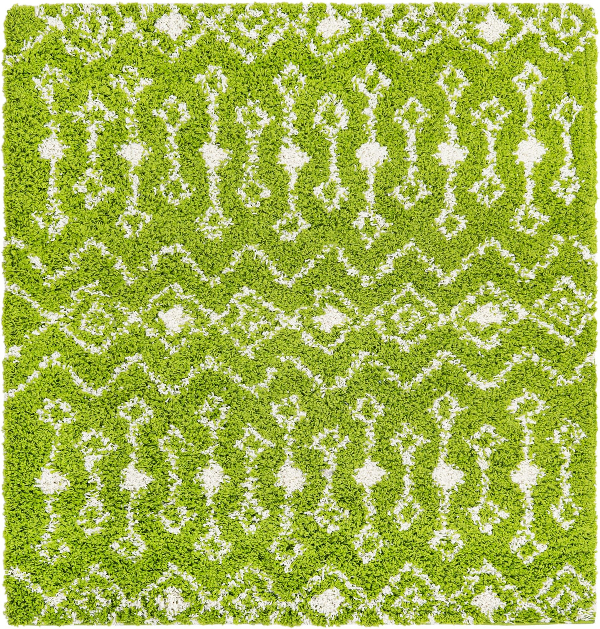 5' 3 x 5' 3 Bayley · Chevron Shag Rug, green