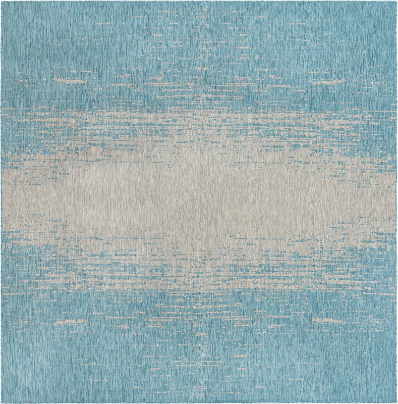 Buell · Abstract Outdoor Rug, aqua