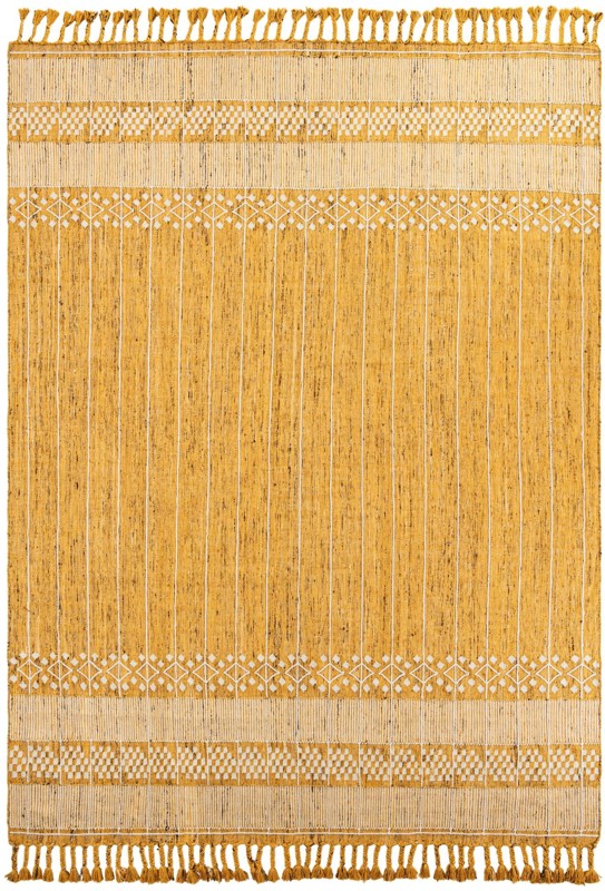 Beaumont · Border Outdoor Rug, mustard yellow