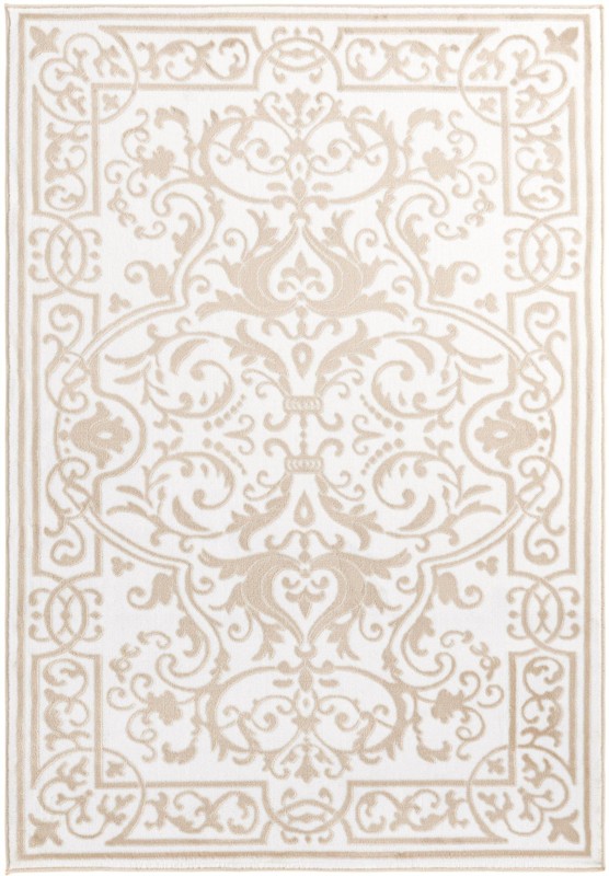 Raines · Medallion rug, snow white and beige