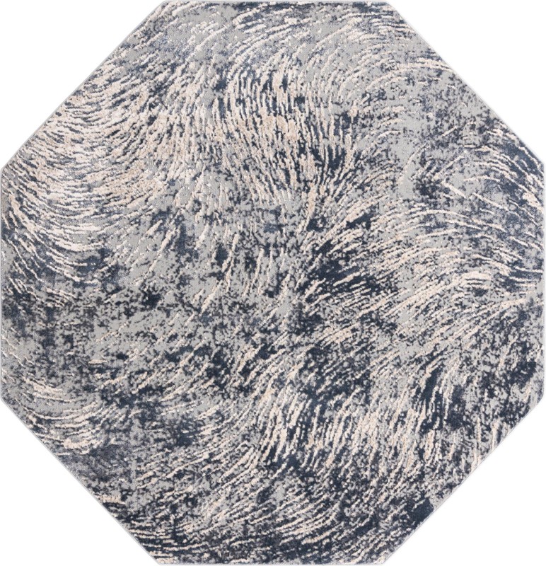7' x 7' Redlands · Abstract rug, grey