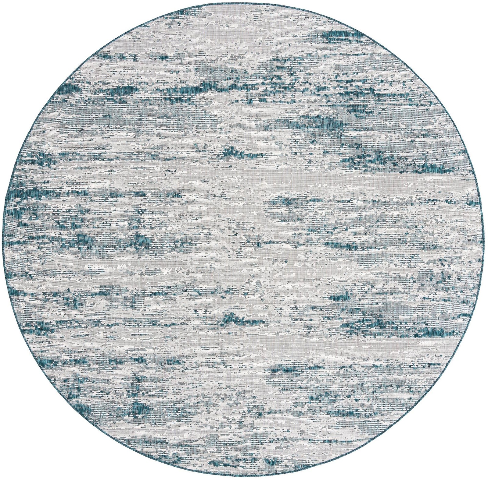10' x 10' Henley · Abstract Outdoor Rug, teal
