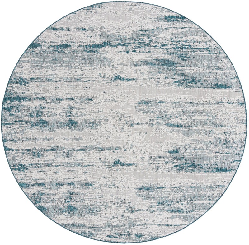 Henley · Abstract Outdoor Rug, teal