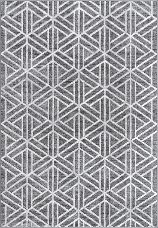 Norwood · Geometric rug, grey