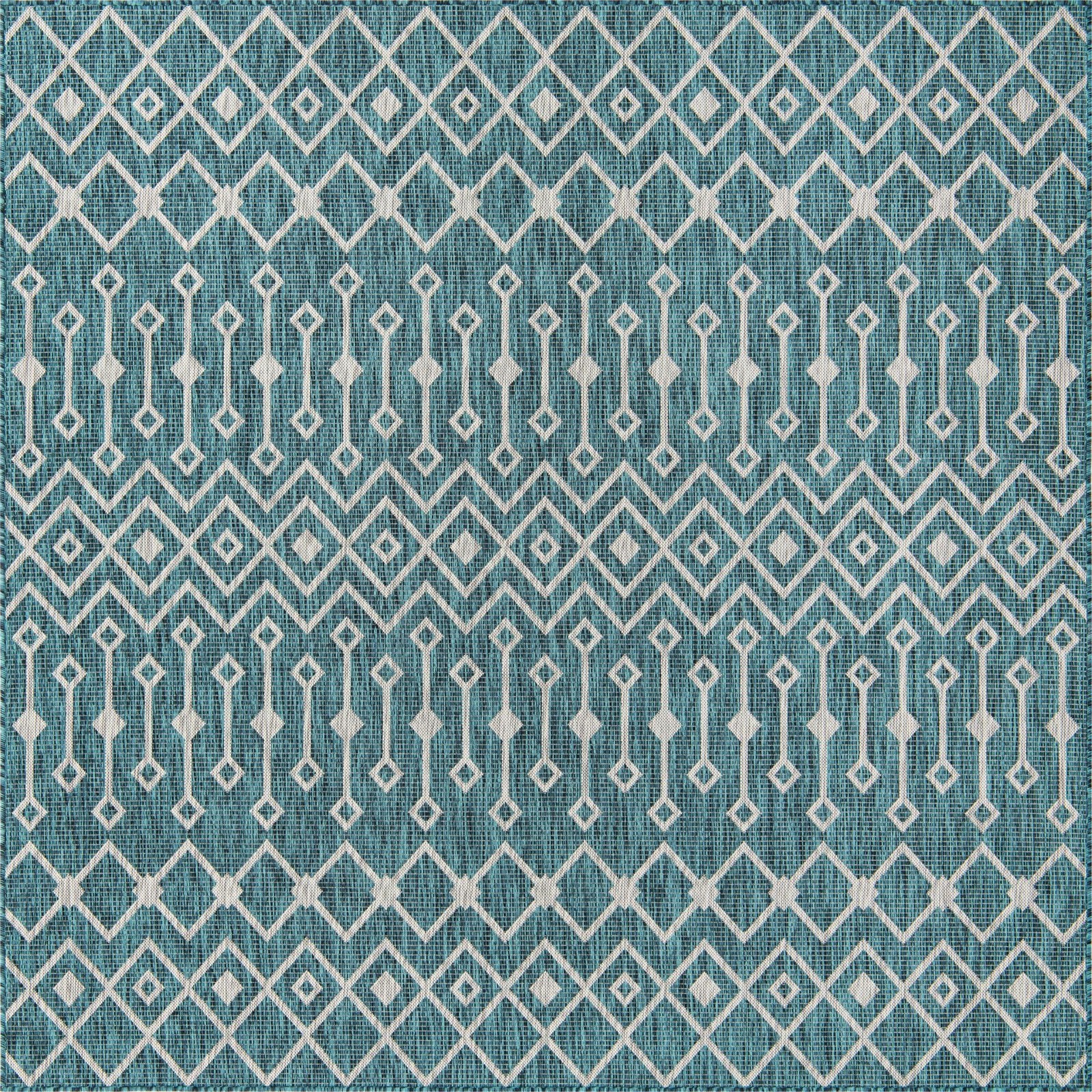 7' 10 x 7' 10 Kearney · Diamond Outdoor Rug, teal