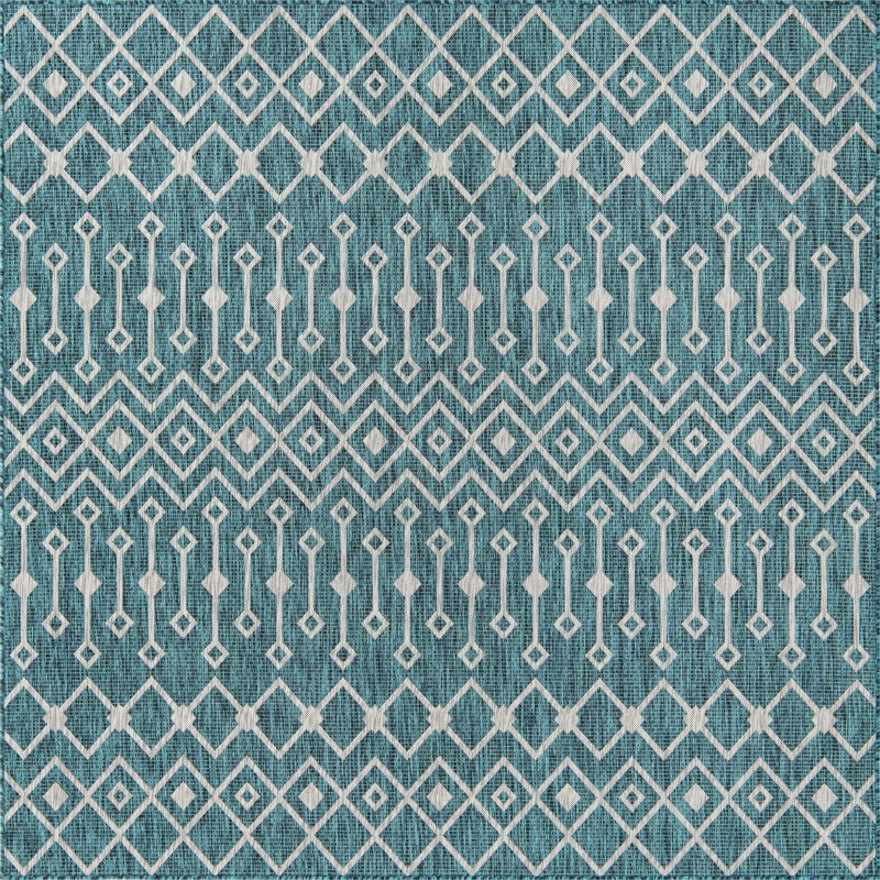 7' 10 x 7' 10 Kearney · Diamond Outdoor Rug, teal