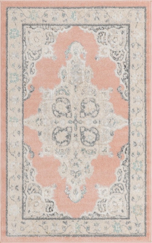 3' 3 x 5' 3 Selby · Border rug, rose