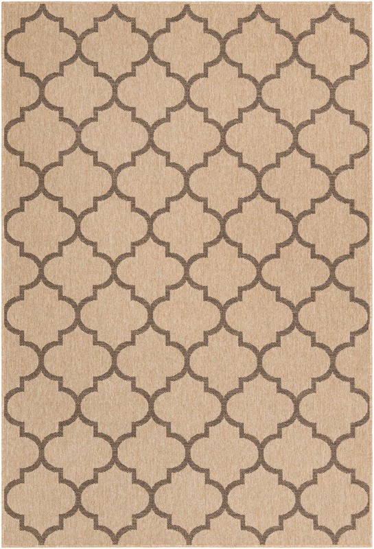 6' x 9' Flora · Lattice rug, natural and brown