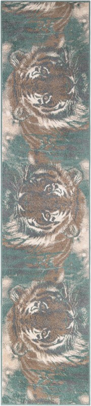 2' 7 x 12' Aubrey · Tiger stripe rug, multi
