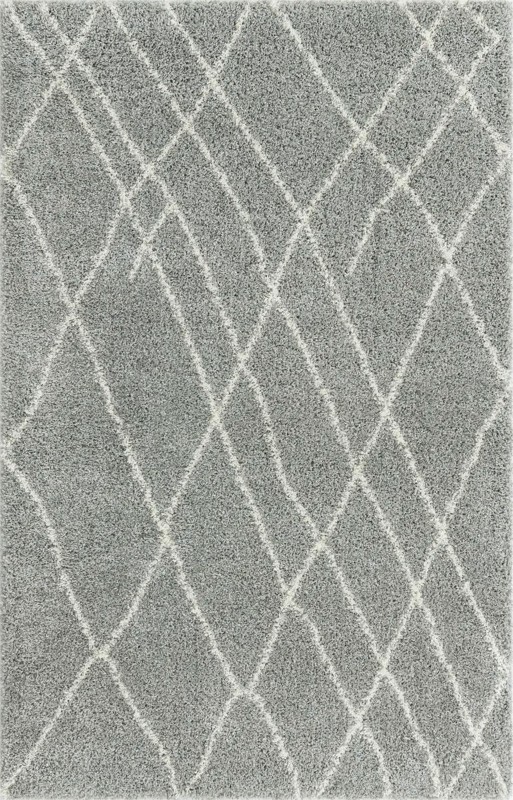 3' 3 x 5' 3 Clearbrook · Diamond Shag Rug, cloud gray