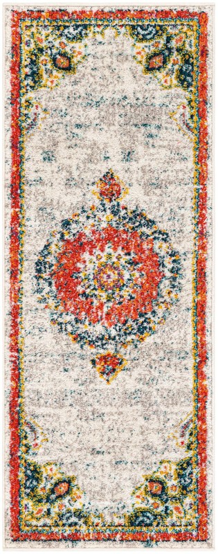 2' x 5' Amberley · Border rug, ivory