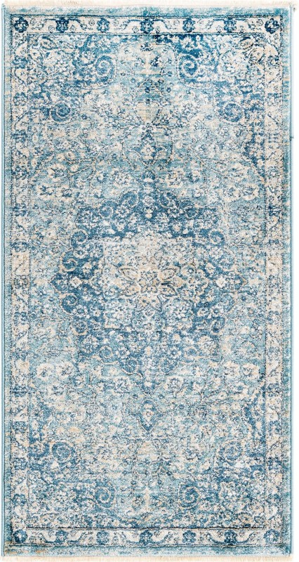 2' x 4' Stanford · Border rug, navy