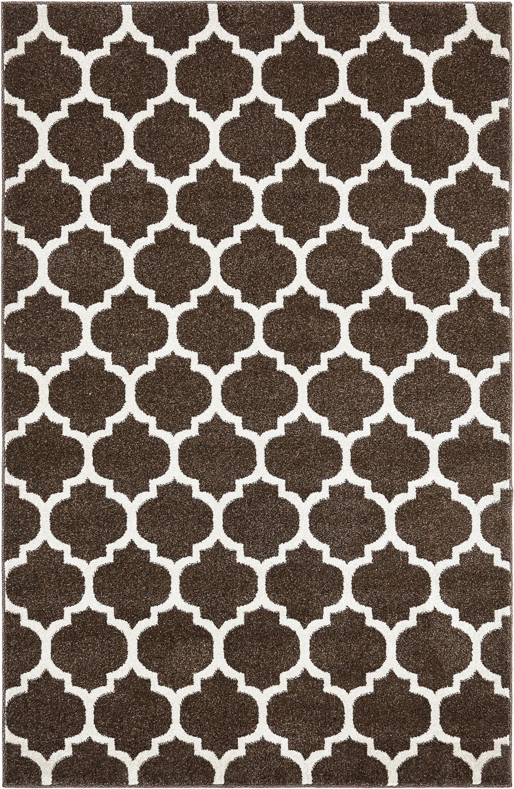 4' x 6' Arkwright · Trellis rug, chocolate brown and beige