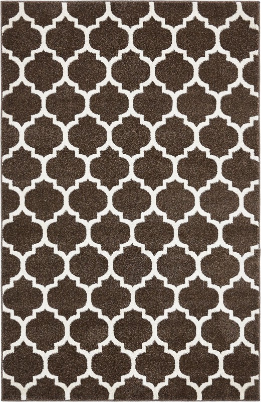 4' x 6' Arkwright · Trellis rug, chocolate brown and beige