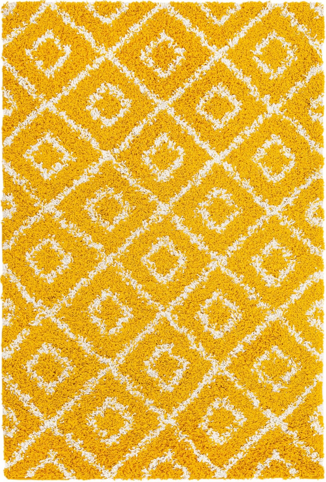 4' x 6' Brock · Diamond Shag Rug, yellow