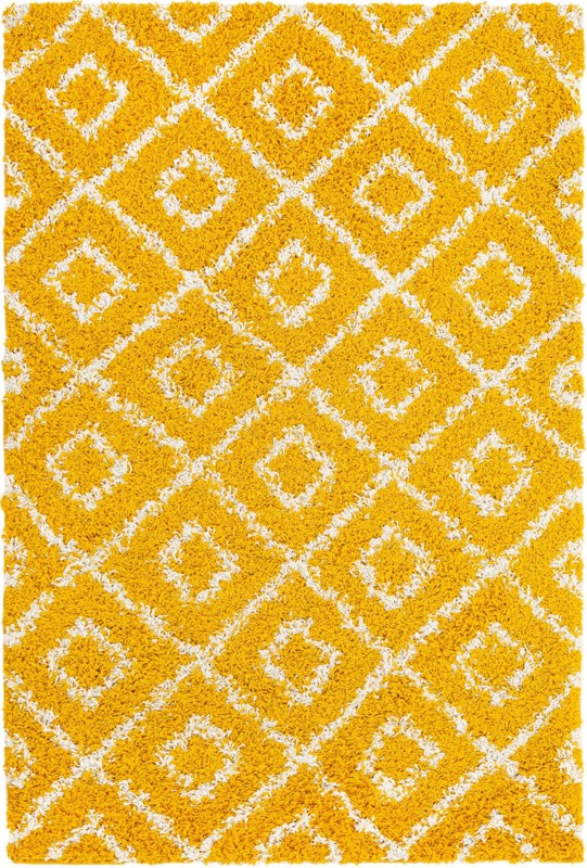 4' x 6' Brock · Diamond Shag Rug, yellow