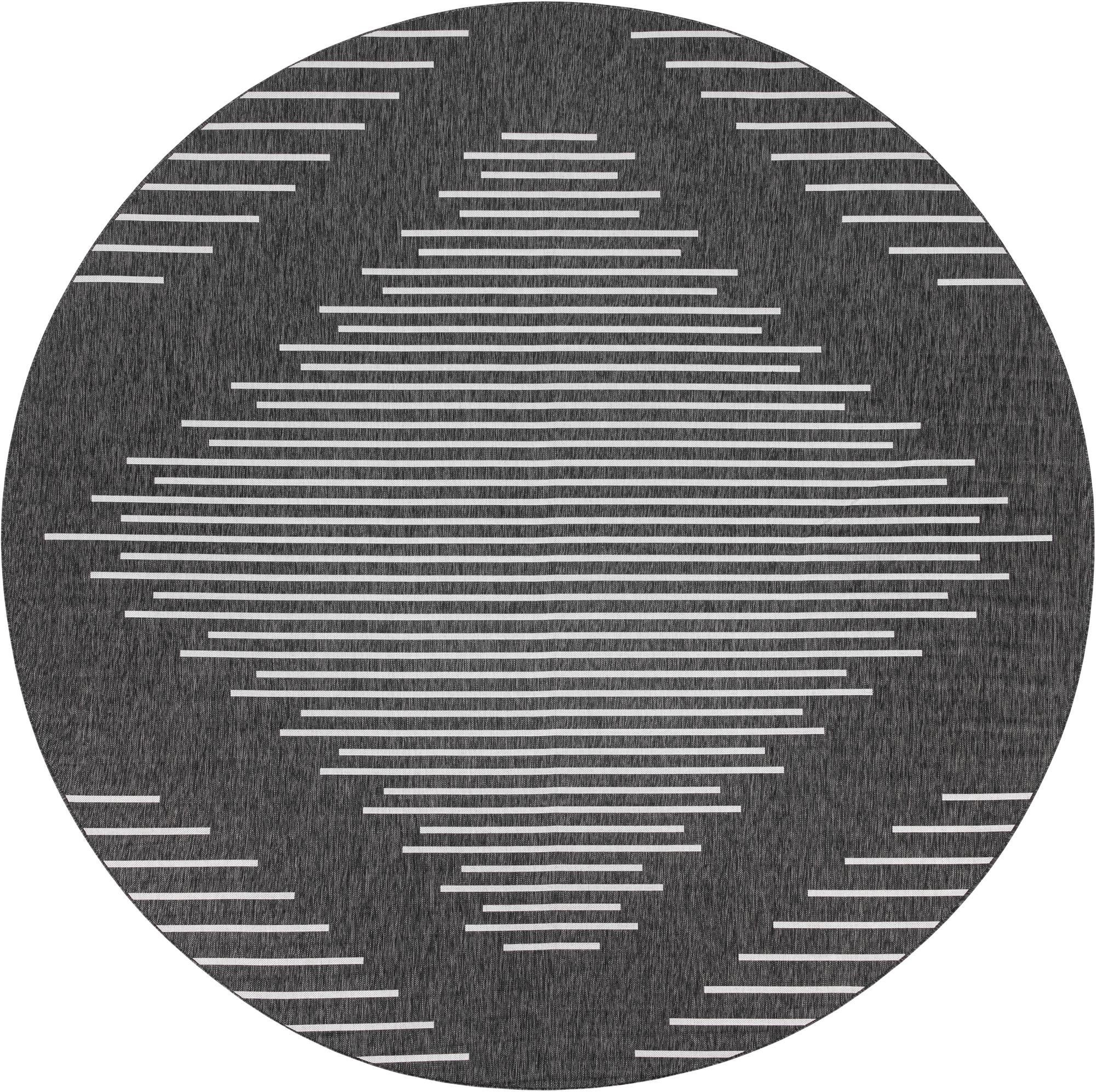 13' x 13' Harlow · Diamond Outdoor Rug, charcoal gray