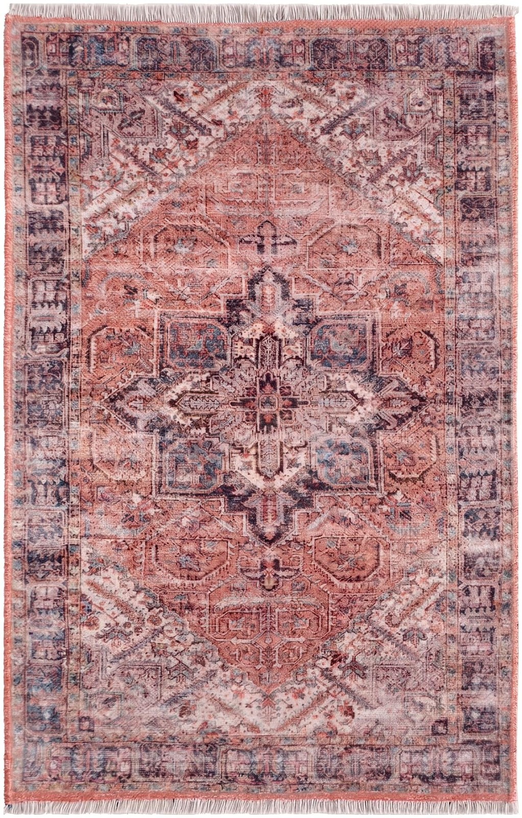 2' x 3' 1 Pinedale · Medallion rug, salmon pink