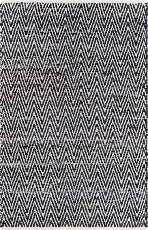 4' 1 x 6' 1 Hopkins · Chevron Chindi Rug, black