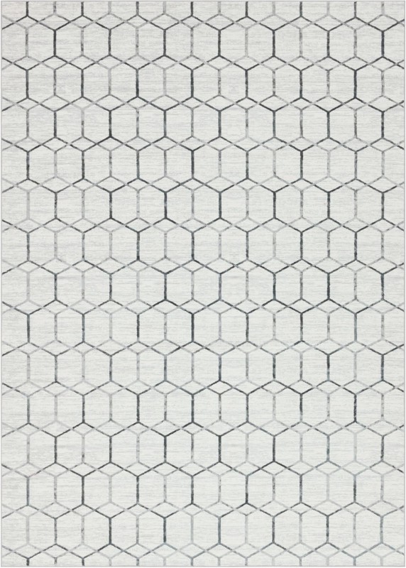 9' 10 x 14' Babcock · Geometric rug, white