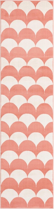 2' x 8' Ocala · Geometric rug, soft coral pink