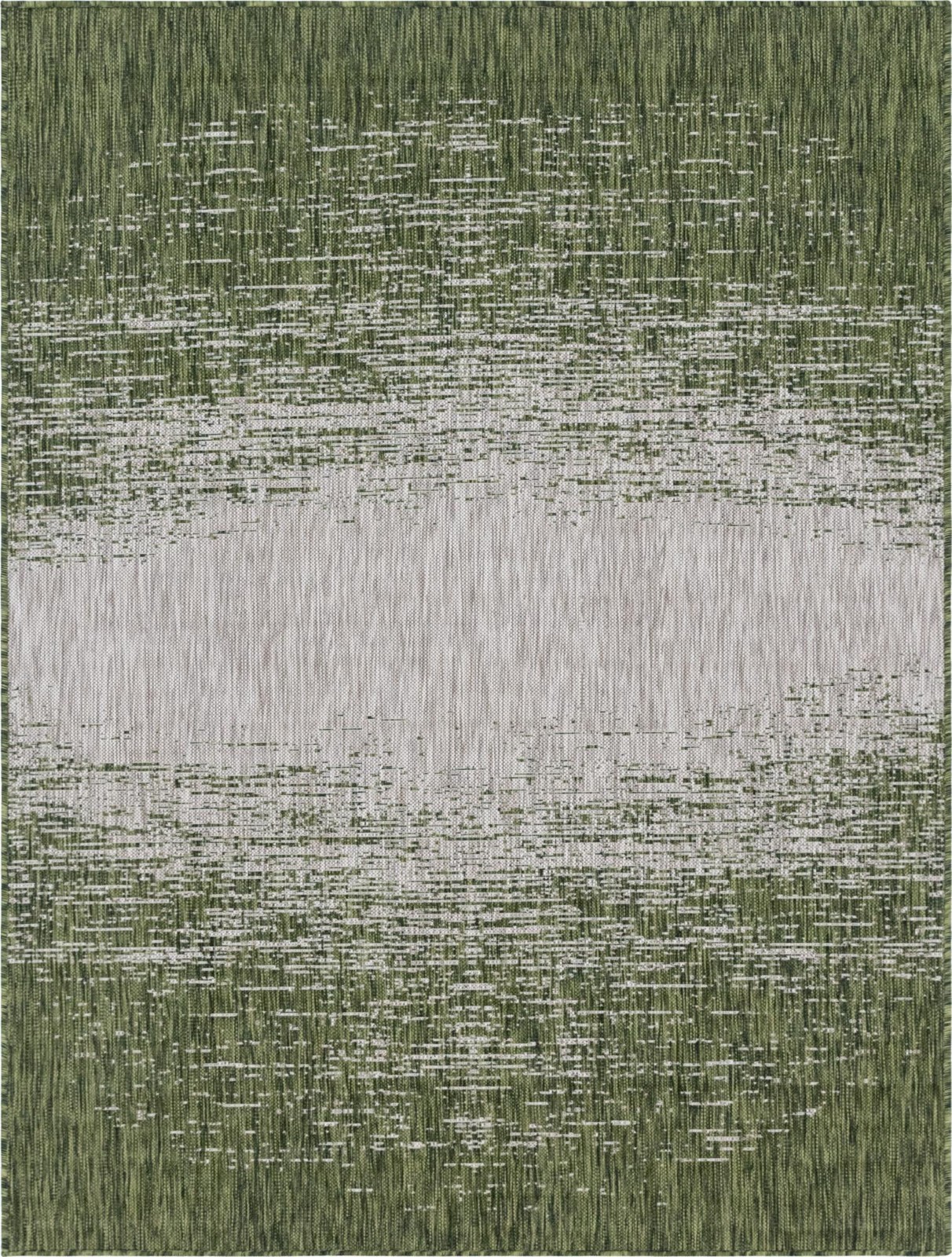 9' x 12' Buell · Abstract Outdoor Rug, olive and ivory