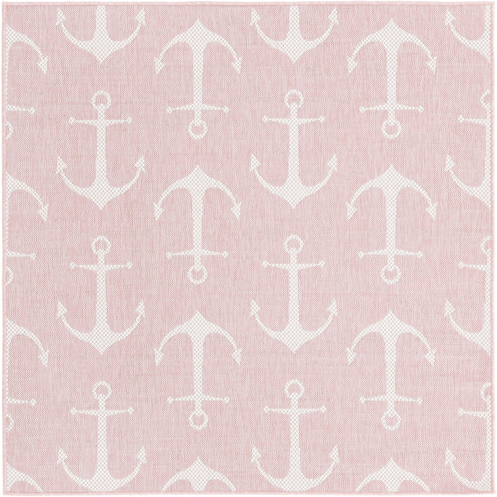 5' 3 x 5' 3 Millbrook · Pictoral Outdoor Rug, pink