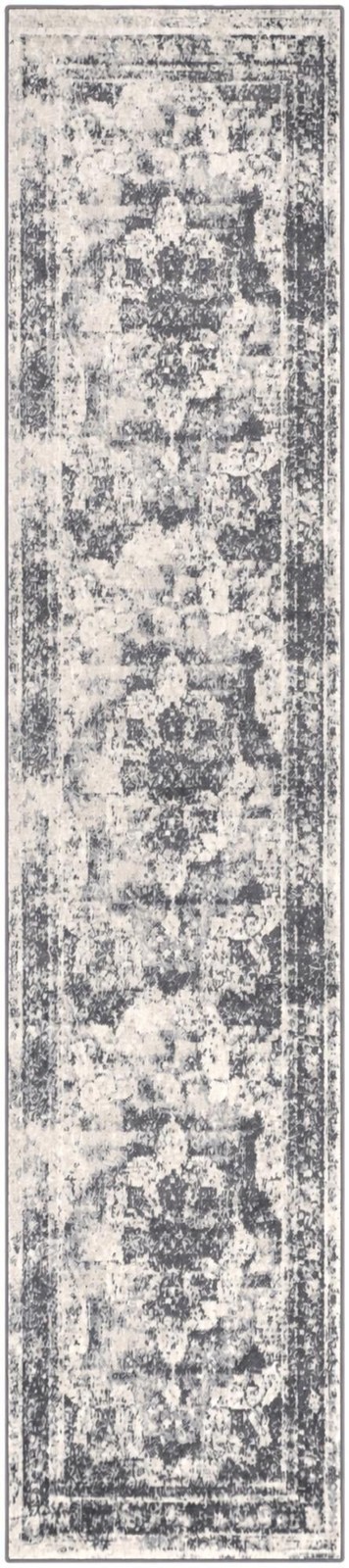 2' 7 x 12' Blakemore · Distressed medallion rug, slate and ivory