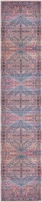 Darnell · Medallion Washable Rug, rust and navy