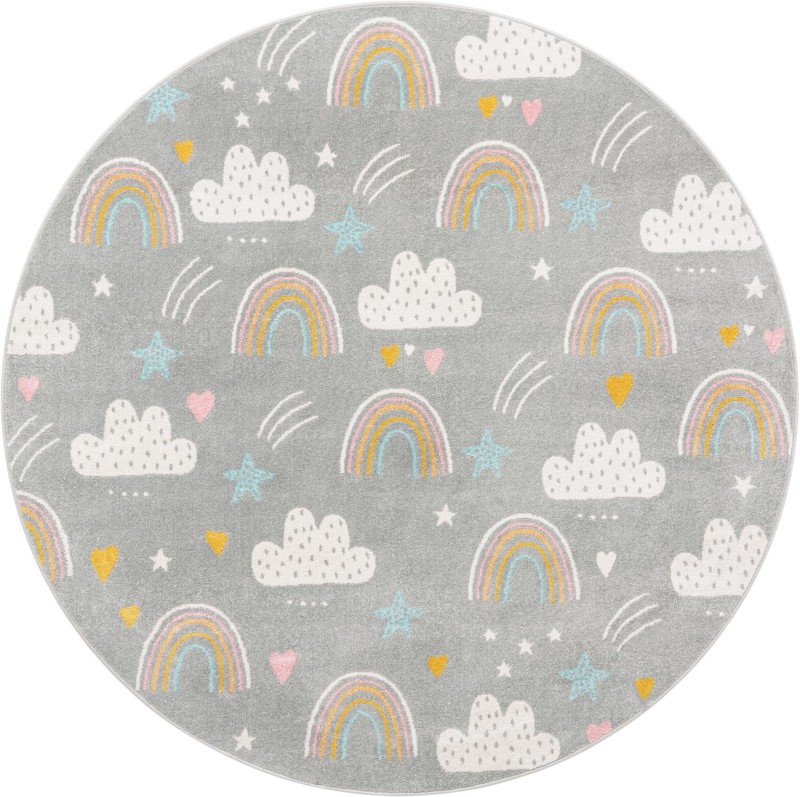 7' 10 x 7' 10 Canton · Pictoral rug, gray