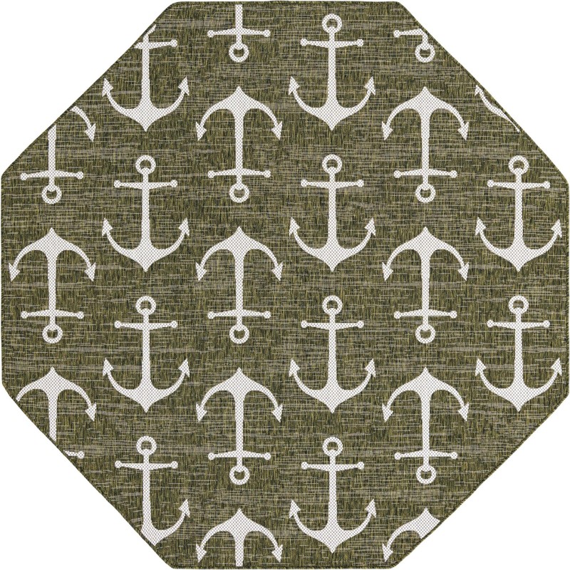 7' 10 x 7' 10 Millbrook · Pictoral Outdoor Rug, green