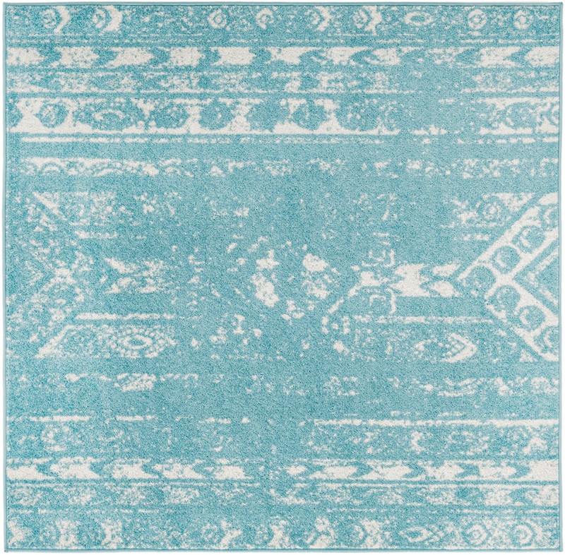 5' 3 x 5' 3 Underhill · Medallion rug, light blue