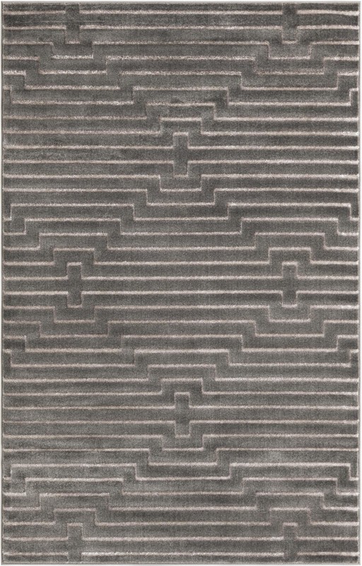 Cottonwood · Geometric rug, gray and silver