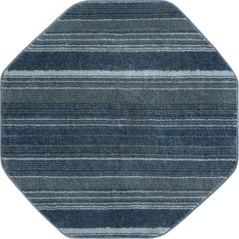 Jagger · Striped rug, blue and gray