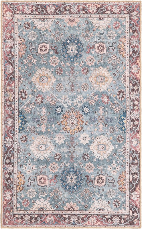 Carden · Border Washable Rug, green