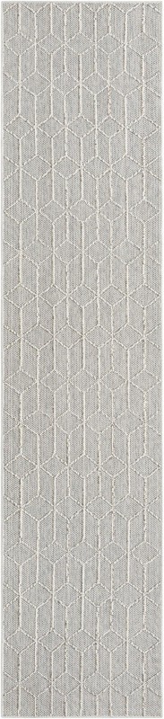 2' 7 x 12' Jasper · Geometric Outdoor Rug, light gray