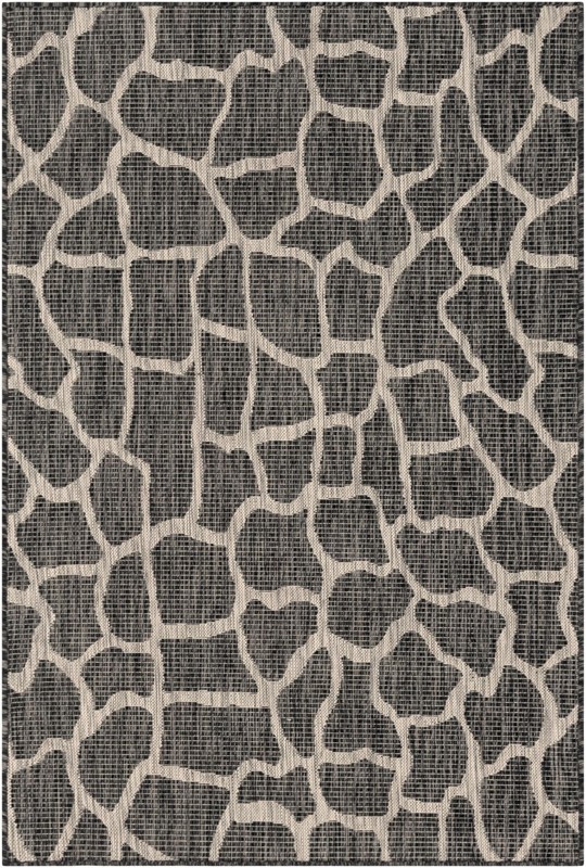 4' x 6' Stillwater · Animal print Outdoor Rug, charcoal