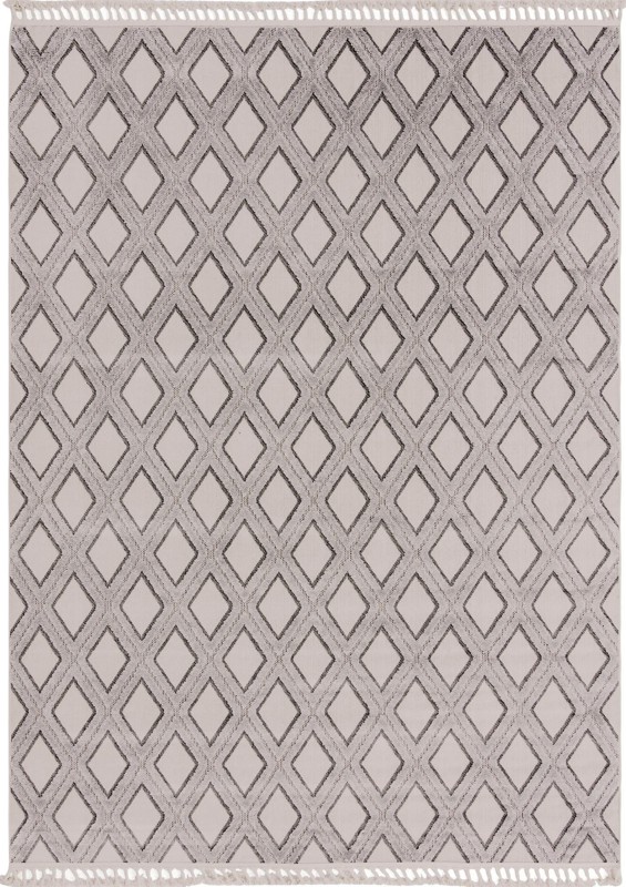 9' x 12' Goshen · Diamond rug, sandy beige and gray