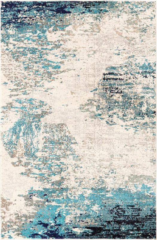 Musgrave · Abstract Washable Rug, blue