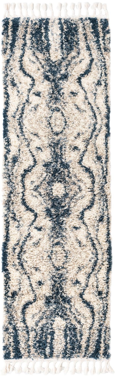 2' 7 x 8' 2 Helena · Medallion Shag Rug, blue