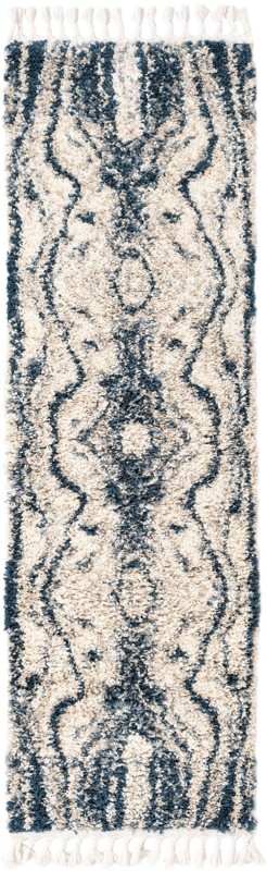 Helena · Medallion Shag Rug, blue