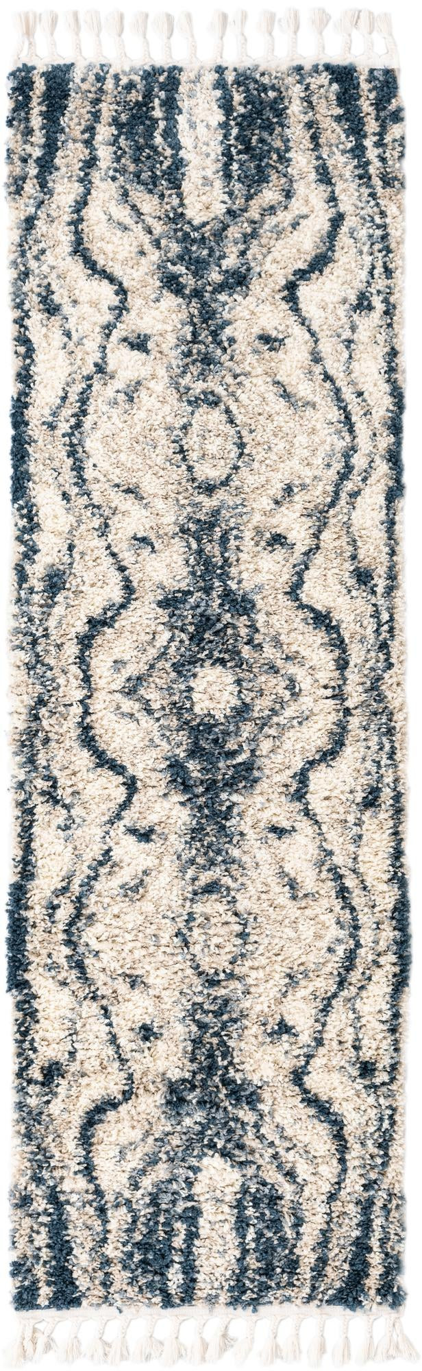 2' 7 x 8' 2 Helena · Medallion Shag Rug, blue